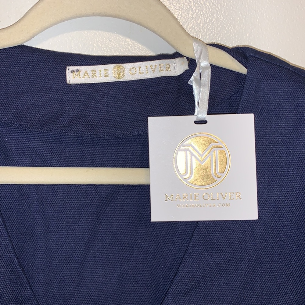 NWT Marie Oliver Clara Linen button down blouse nautical - Picture 4 of 9